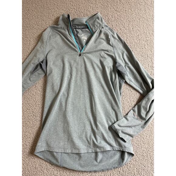 Nike Women Top small‎ blue Shirt Logo Running Element 1/4 Zip Long Sleeve - Picture 1 of 6